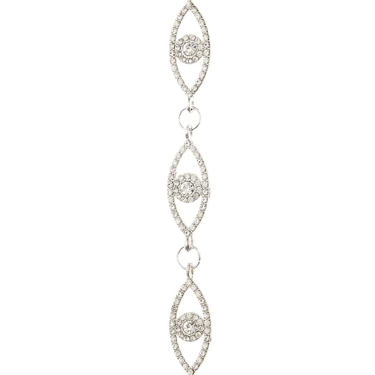 12 Pack: Metal Pavé Eye Charms, 30mm by Bead Landing™